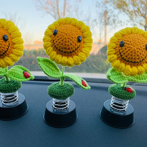 Blingcute | Handmade Crochet sunflower | Car Accessories - Blingcute