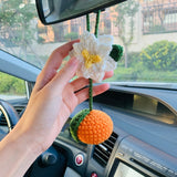 Blingcute | Orange Car Accessories | Car Mirror Hanging Decor - Blingcute