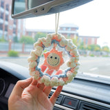 Blingcute | Cute Wreath Car Hanging Mirror Accessories - Blingcute