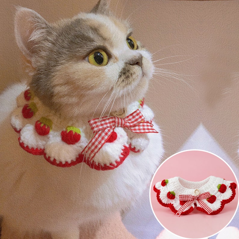 Blingcute | Crochet Pet Collar | Handmade Cute Pet Accessories - Blingcute