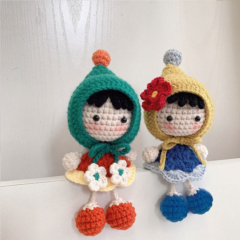 Blingcute | Cute Girl Key Chain | Crochet Keychain - Blingcute