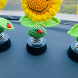 Blingcute | Handmade Crochet sunflower | Car Accessories - Blingcute