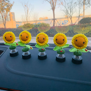 Blingcute | Handmade Crochet sunflower | Car Accessories - Blingcute
