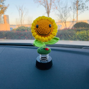Blingcute | Handmade Crochet sunflower | Car Accessories - Blingcute