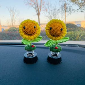 Blingcute | Handmade Crochet sunflower | Car Accessories - Blingcute