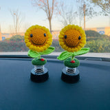 Blingcute | Handmade Crochet sunflower | Car Accessories - Blingcute