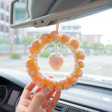 Blingcute | Cute Wreath Car Hanging Mirror Accessories - Blingcute