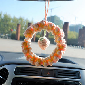 Blingcute | Cute Wreath Car Hanging Mirror Accessories - Blingcute