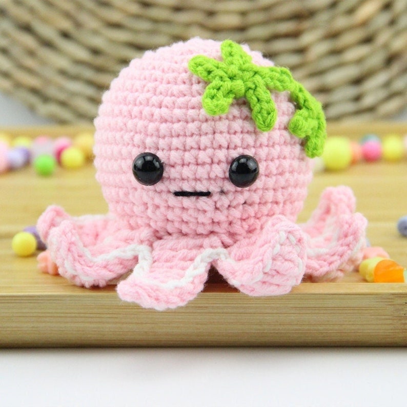 Crochet octopus deals keychain