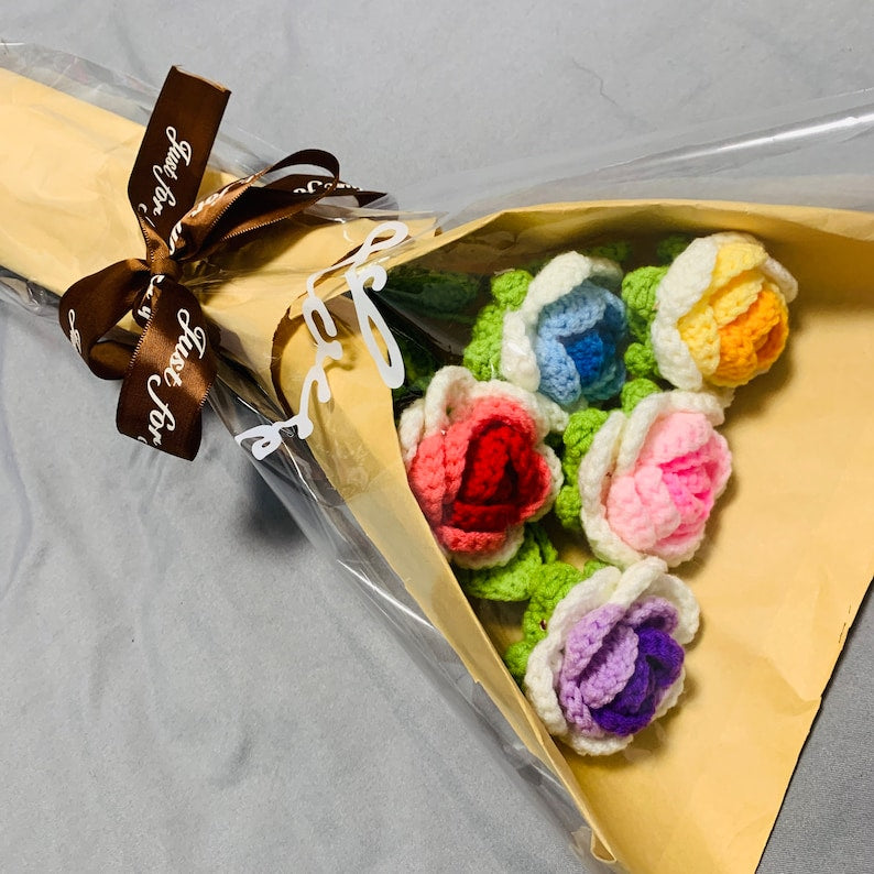 Blingcute | Crochet Flowers Rose | Valentine's Gift for her - Blingcute