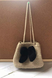 Crochet bag pattern-bow wrist bag-crochet handbag pattern-crochet tote bag --- crochet bag wallet PDF - Blingcute