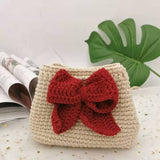 Crochet bag pattern-bow wrist bag-crochet handbag pattern-crochet tote bag --- crochet bag wallet PDF - Blingcute