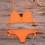 Blingcute | Solid Crochet Bikini | Beach Swimwear  Boho Beach Wear - Blingcute