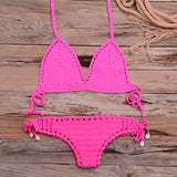 Blingcute | Solid Crochet Bikini | Beach Swimwear  Boho Beach Wear - Blingcute