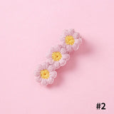 Blingcute |  Knit Floral Baby Girl Hair Clip - Blingcute