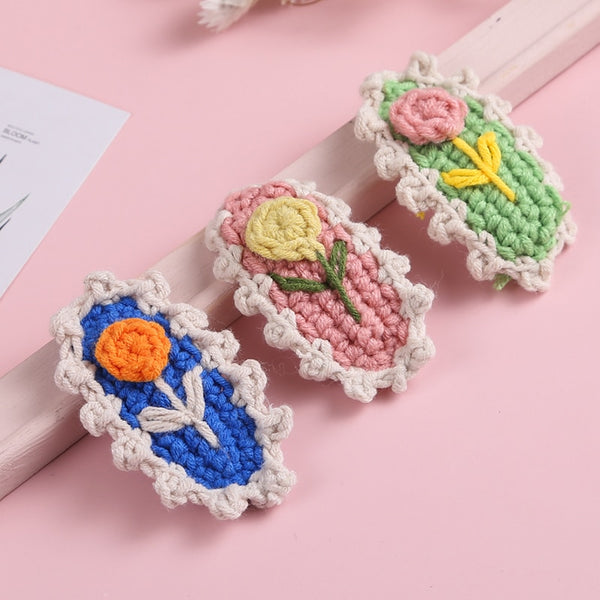 Blingcute | Embroidery Flower Baby Hair Clip - Blingcute