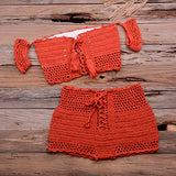 Blingcute |  Boho Beach Bikini Set  | Crochet Bikinis - Blingcute