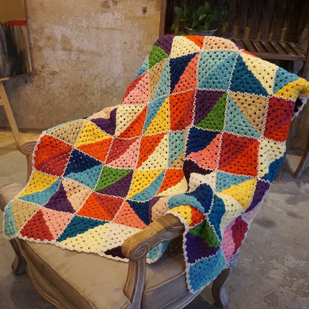 Blingcute | Rainbow Crochet Blanket - Blingcute