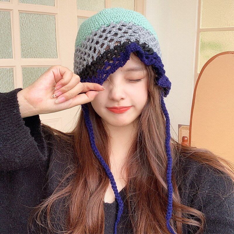 Order Hollow Crochet Bucket Hats Online | Blingcute display picture 3