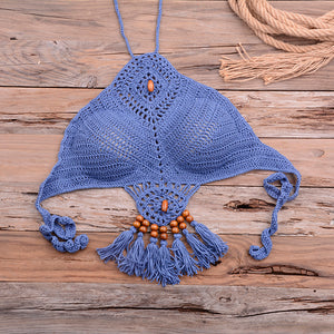 Blingcute | Crochet Bikini | Sexy Halter Tie Knitting Bikini - Blingcute