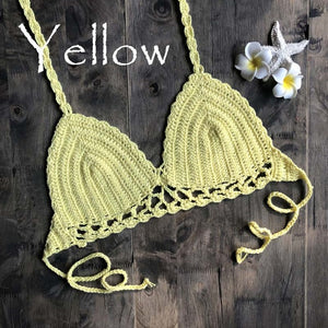 Blingcute | Crochet Bikini Crop Tops | Summer Crochet Swimwear - Blingcute