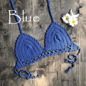 Blingcute | Crochet Bikini Crop Tops | Summer Crochet Swimwear - Blingcute