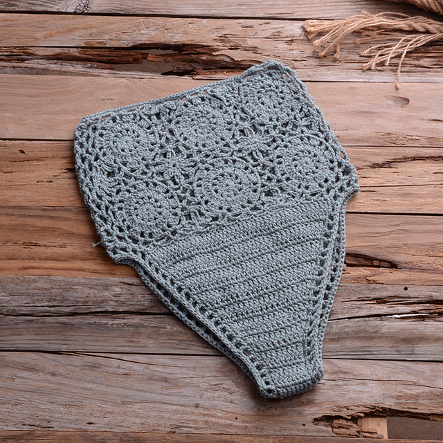 Blingcute | Crochet Bikini | Bohemia Style Off Shoulder Swimwear - Blingcute