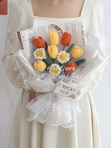 Blingcute | Crochet Bouquet | Handmade Crochet Tulip - Blingcute