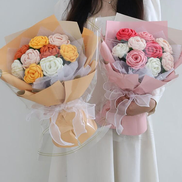 Blingcute |Crochet Bouquet of Flowers| Rose Bouquet - Blingcute