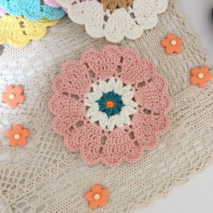 Blingcute | Heart Coaster | Colorful Crochet Coasters - Blingcute