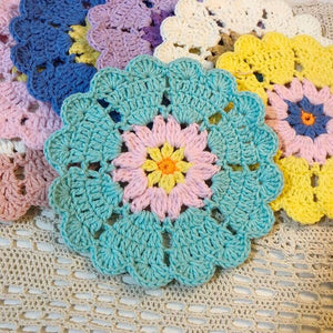 Blingcute | Heart Coaster | Colorful Crochet Coasters - Blingcute