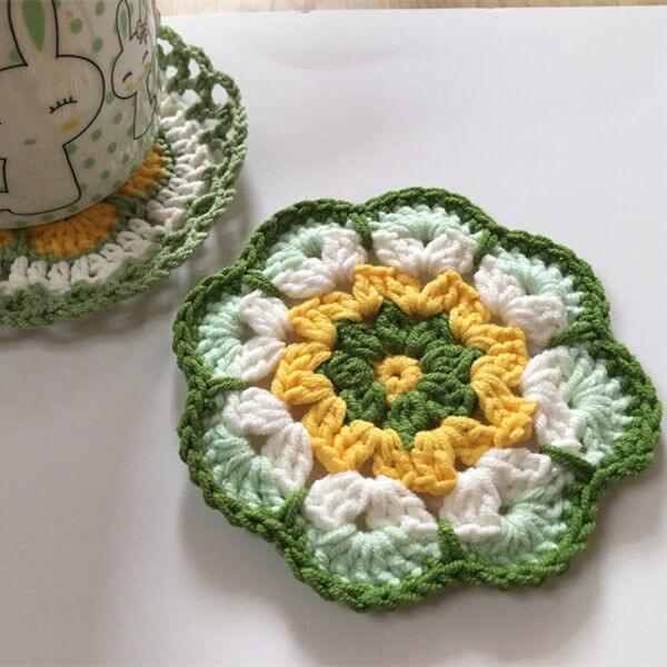 Blingcute | Flower Coaster | Crochet Coasters - Blingcute