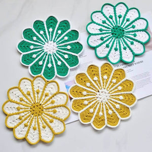 Blingcute | Crochet Peacock Coaster | Home Decoration Coasters - Blingcute