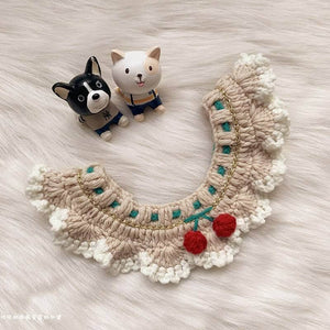 Blingcute | Cherry Crochet Collar | Crochet Pet Collar - Blingcute