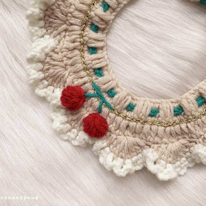 Blingcute | Cherry Crochet Collar | Crochet Pet Collar - Blingcute