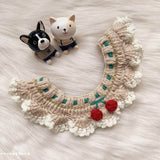 Blingcute | Cherry Crochet Collar | Crochet Pet Collar - Blingcute