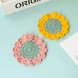 Blingcute | Crochet Coaster Flower | A Set of 3 Flowers Coasters - Blingcute
