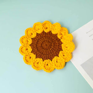 Blingcute | Crochet Coaster Flower | A Set of 3 Flowers Coasters - Blingcute