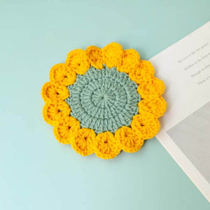 Blingcute | Crochet Coaster Flower | A Set of 3 Flowers Coasters - Blingcute