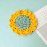 Blingcute | Crochet Coaster Flower | A Set of 3 Flowers Coasters - Blingcute